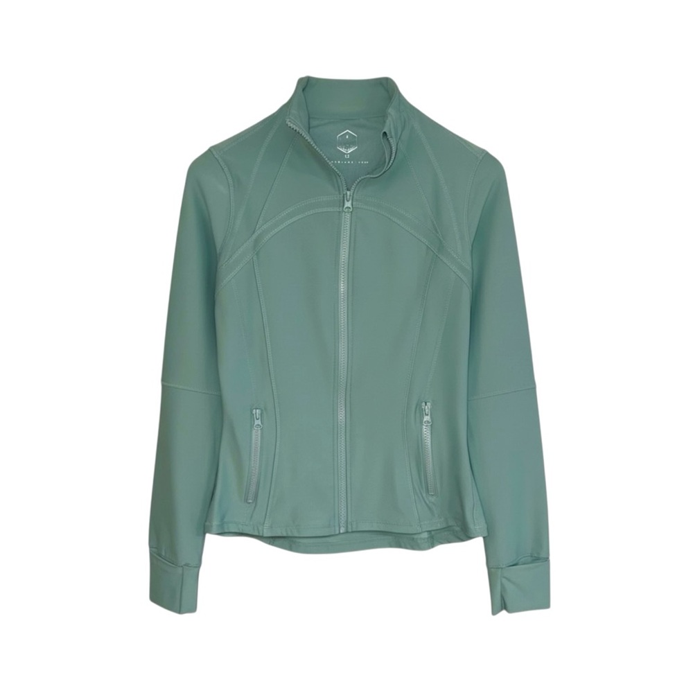 Active Queens Slim Fit Activewear Jacket Women’s Medium Sage Green Full Zip‎